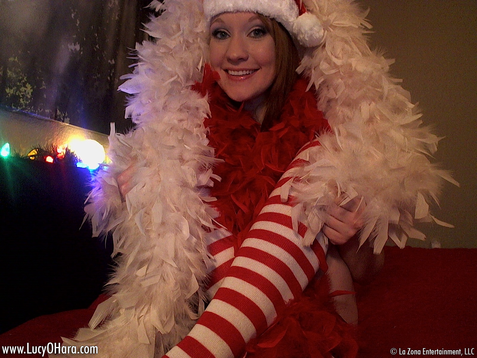 Lucy Ohara Christmas boa @ GirlzNation.com